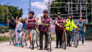 INAUGURA PILARES 8 BICIESCUELAS EN LA CALZADA DE TLALPAN